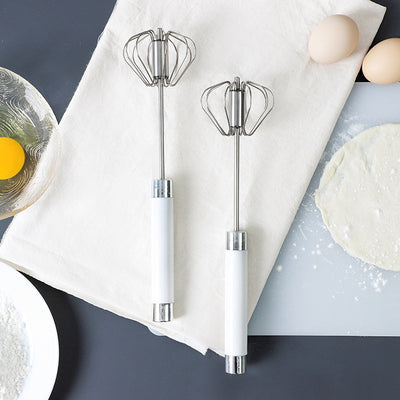 Semi-automatic Stainless Steel Egg Beater Whisk Hand Pressure Rotating Manual Mixer Egg Tools Cream Stirrer Kitchen Accessories