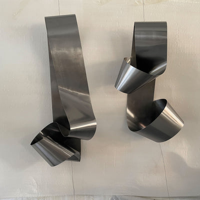 Set of 2 Hand Crafted Stainless Steel Artwork BG20230020