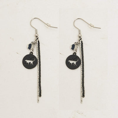 Kipling-Earrings--Black Silv Fa-00824-99A